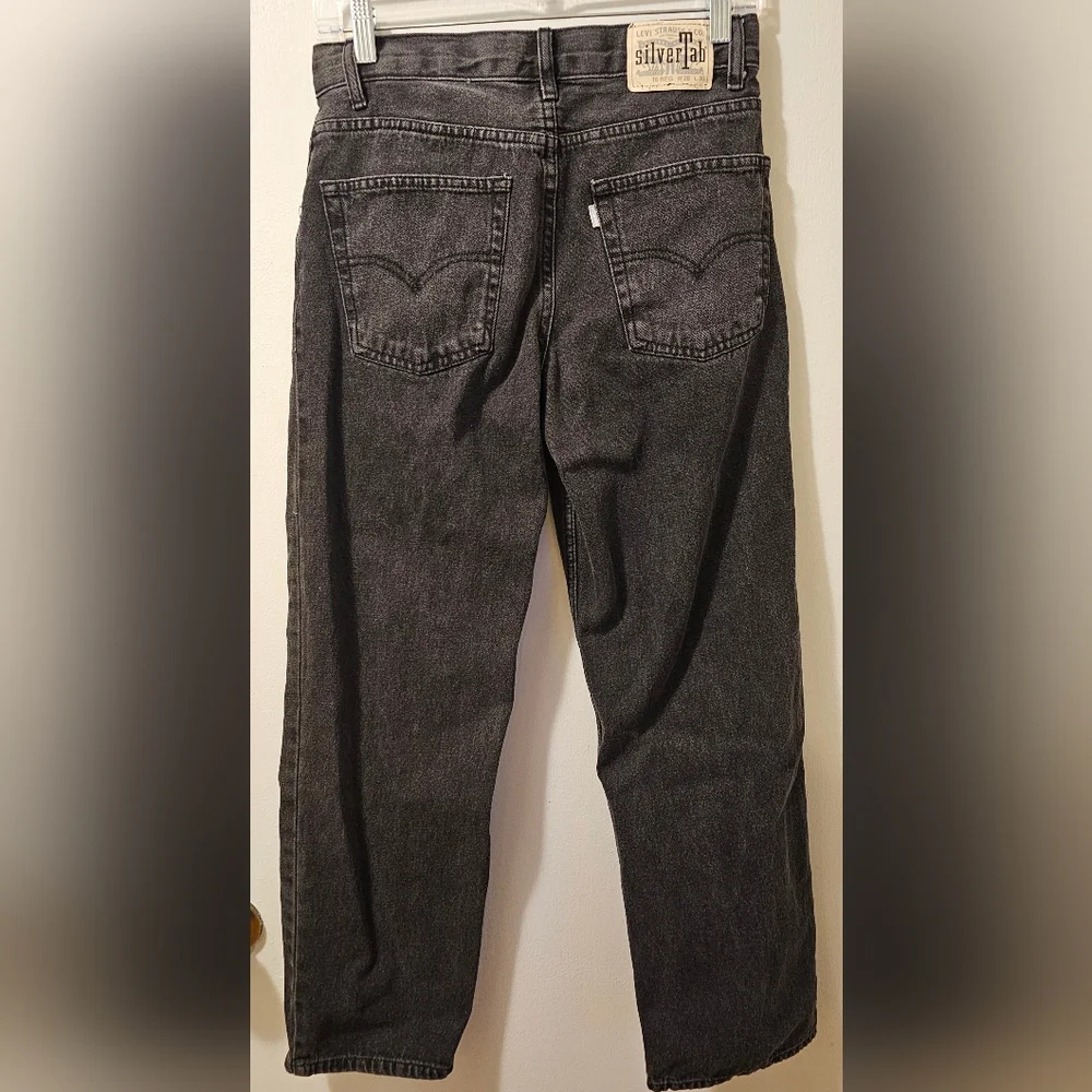 Levis Silver Tab Stay Loose Women's 28x30 Regular 16 Black Jeans